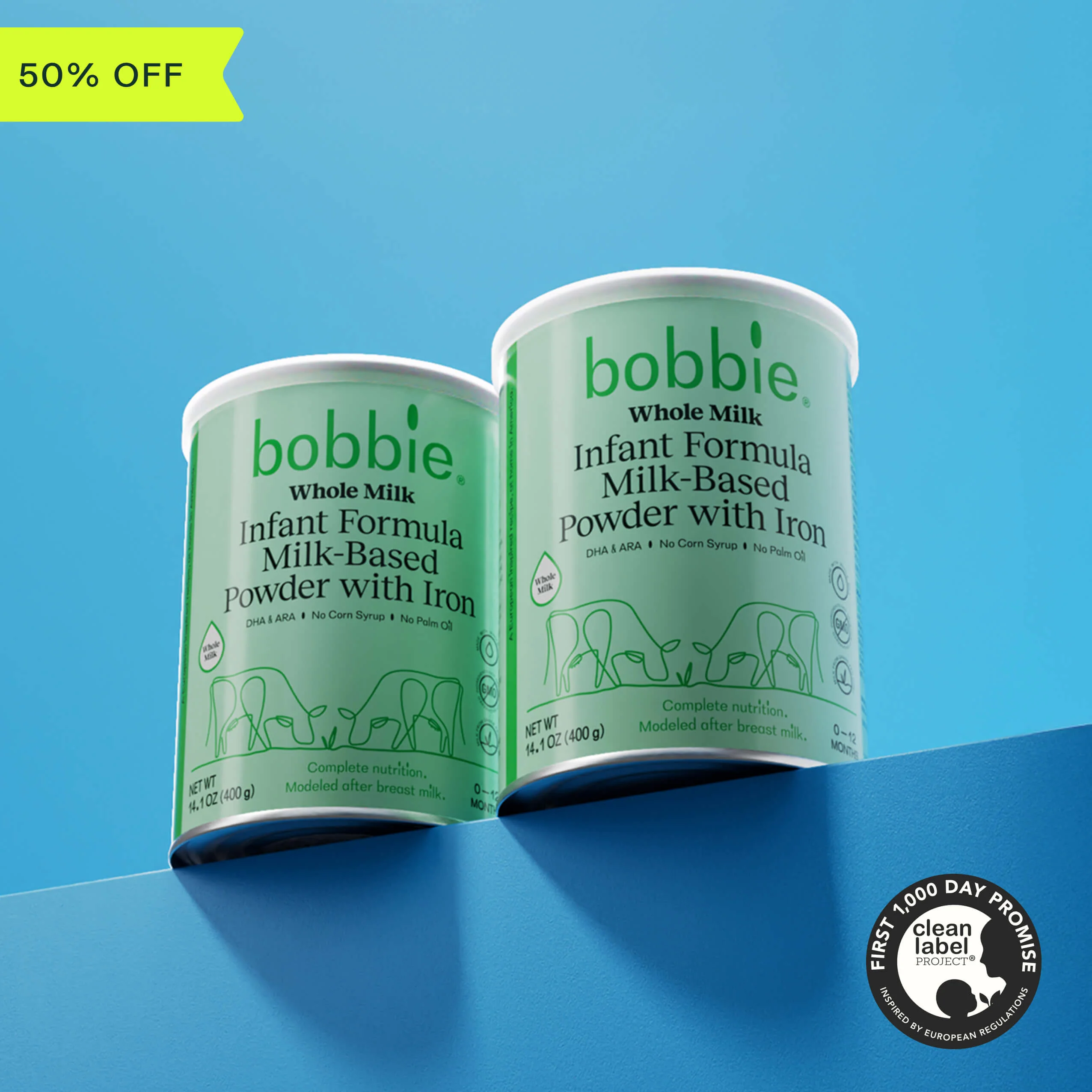 Grass-fed Whole Milk Infant Formula 2-Can Starter Bundle