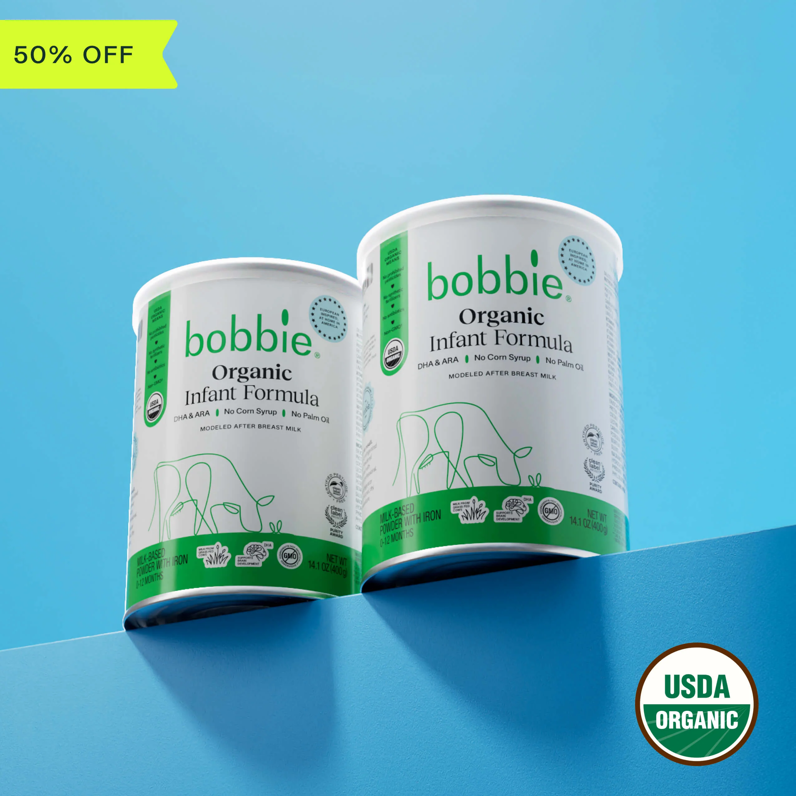 Organic Infant Formula 2-Can Starter Bundle